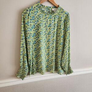 Rachel Zoe Multi Color Floral Long Sleeve Blouse